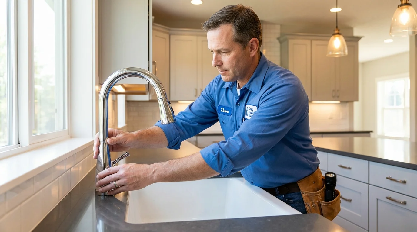Kitchen faucet installation by Johns Plumbing LLC in Falls Creek