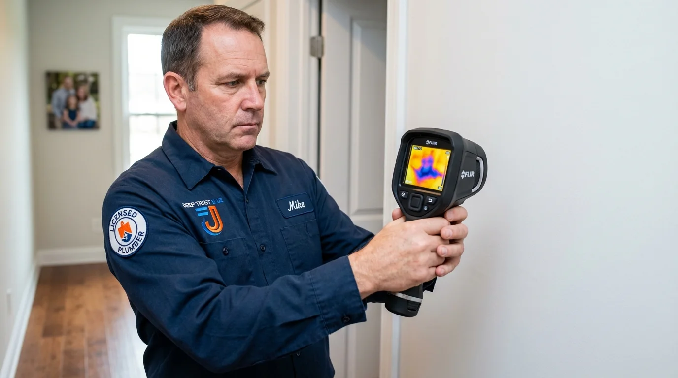 Thermal imaging leak detection by Johns Plumbing LLC in Falls Creek